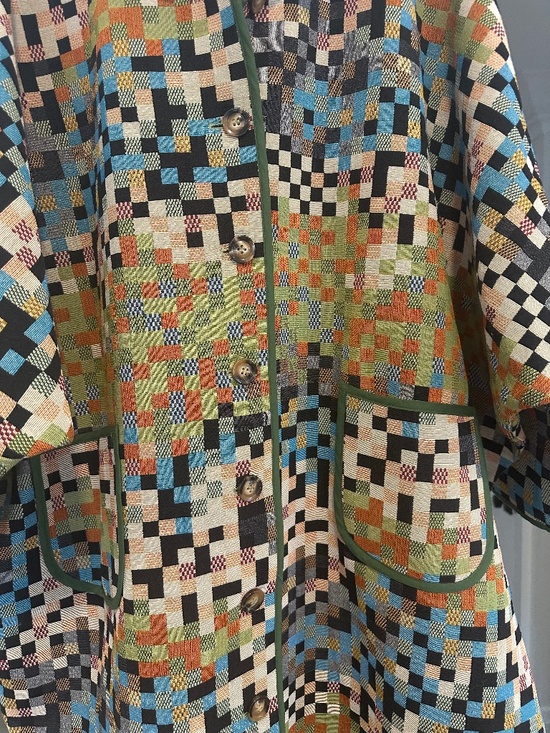 RED SKY Sought After & Sold Out Multicolour Pixel Maxi Coat - fits up to size 22 - Picture 11 of 16